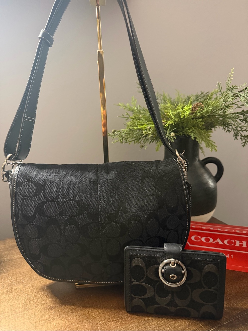 Coach Signature Canvas Bag & Wallet
